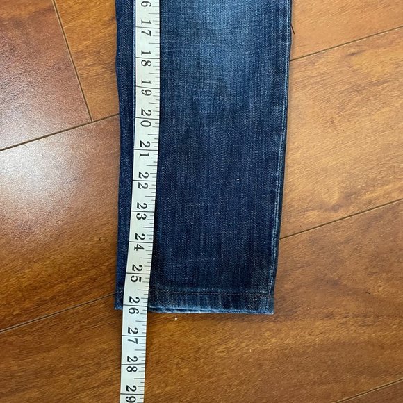 Vince Womens Dylan Dark Wash Mid Rise Distressed Skinny Ankle Jeans Size 25 - Picture 10 of 13